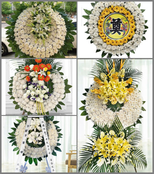 山西长治武乡县涌泉乡大沿沟村花圈速递